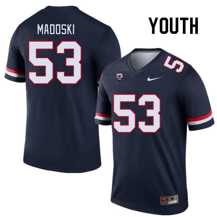 Youth #53 Christian Madoski Arizona Wildcats College Football Jerseys Stitched Sale-Navy - Click Image to Close